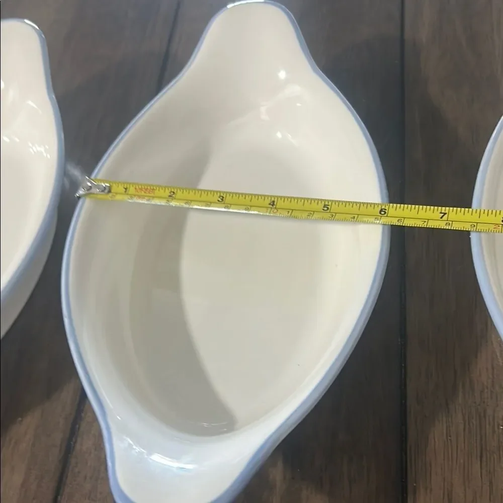 Pfaltzgraff Juniper oval Set of Three Elegant Oval Dishes white off